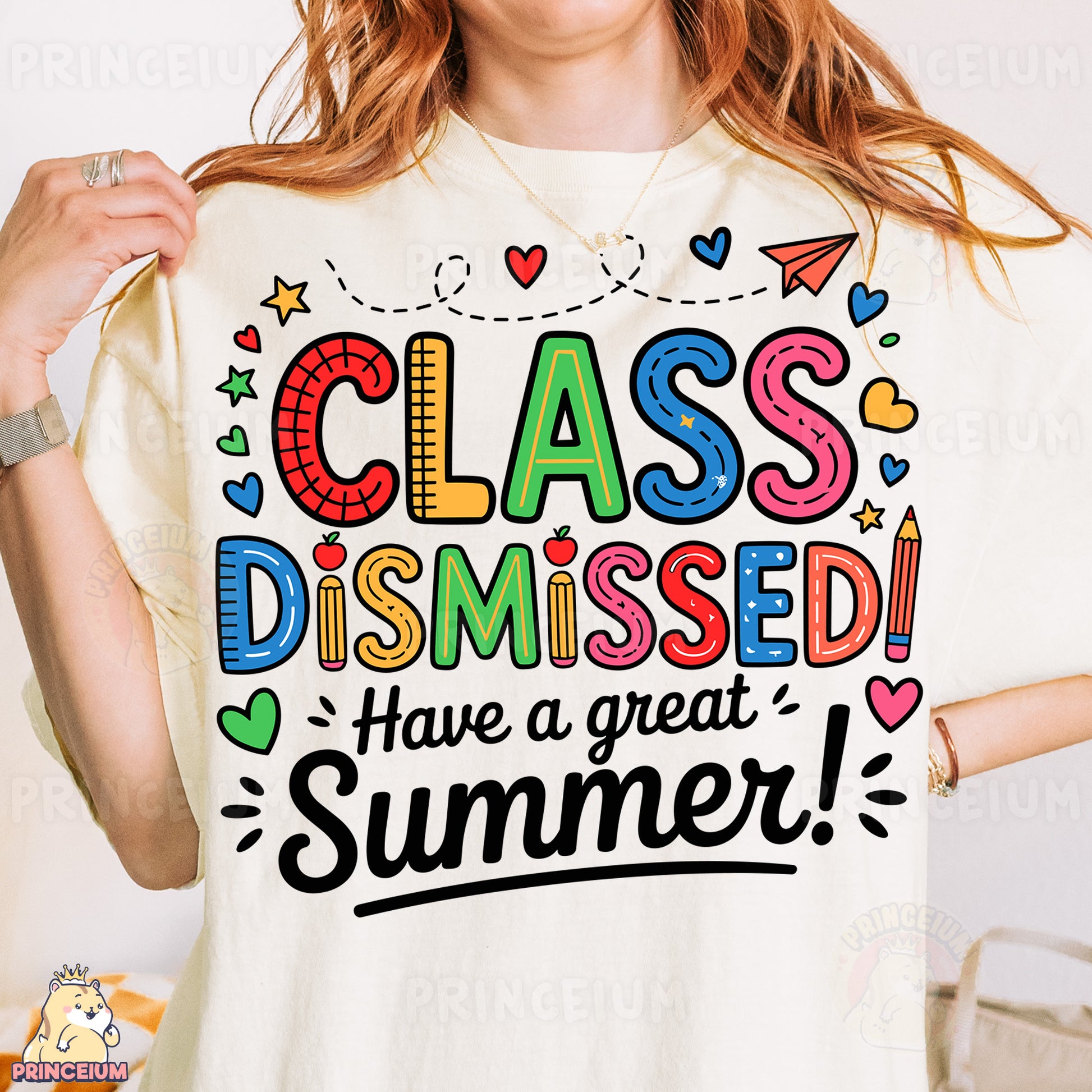 a woman wearing a t - shirt that says class dismposed have a great
