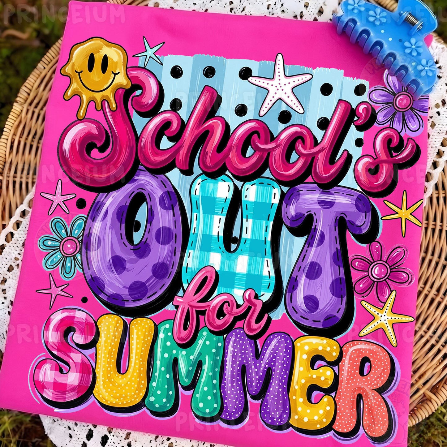 School’s Out For Summer PNG, Summer Vacation Shirt Design, Retro Teacher Sublimation