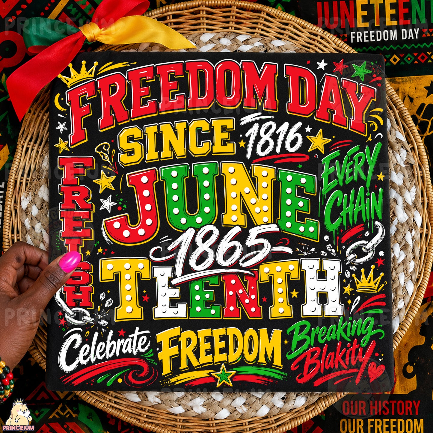 Freedom Day Juneteenth Since 1865 Sublimation Design PNG Celebrate Freedom Digital Download