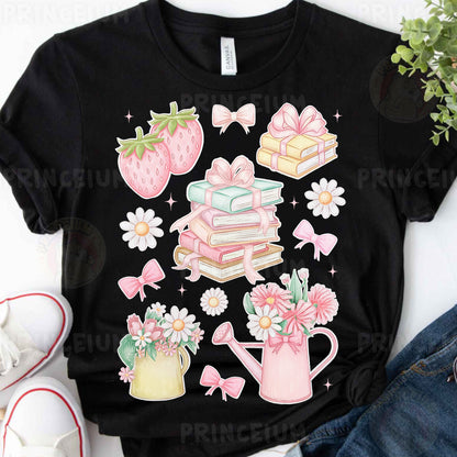 a t - shirt with a bunch of different items on it