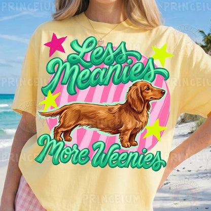 Less Meanies More Weenies Sublimation Design PNG | Cute Dachshund Dog Digital Download