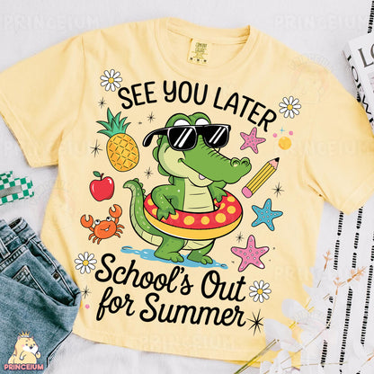 a t - shirt that says see you later school's out for summer
