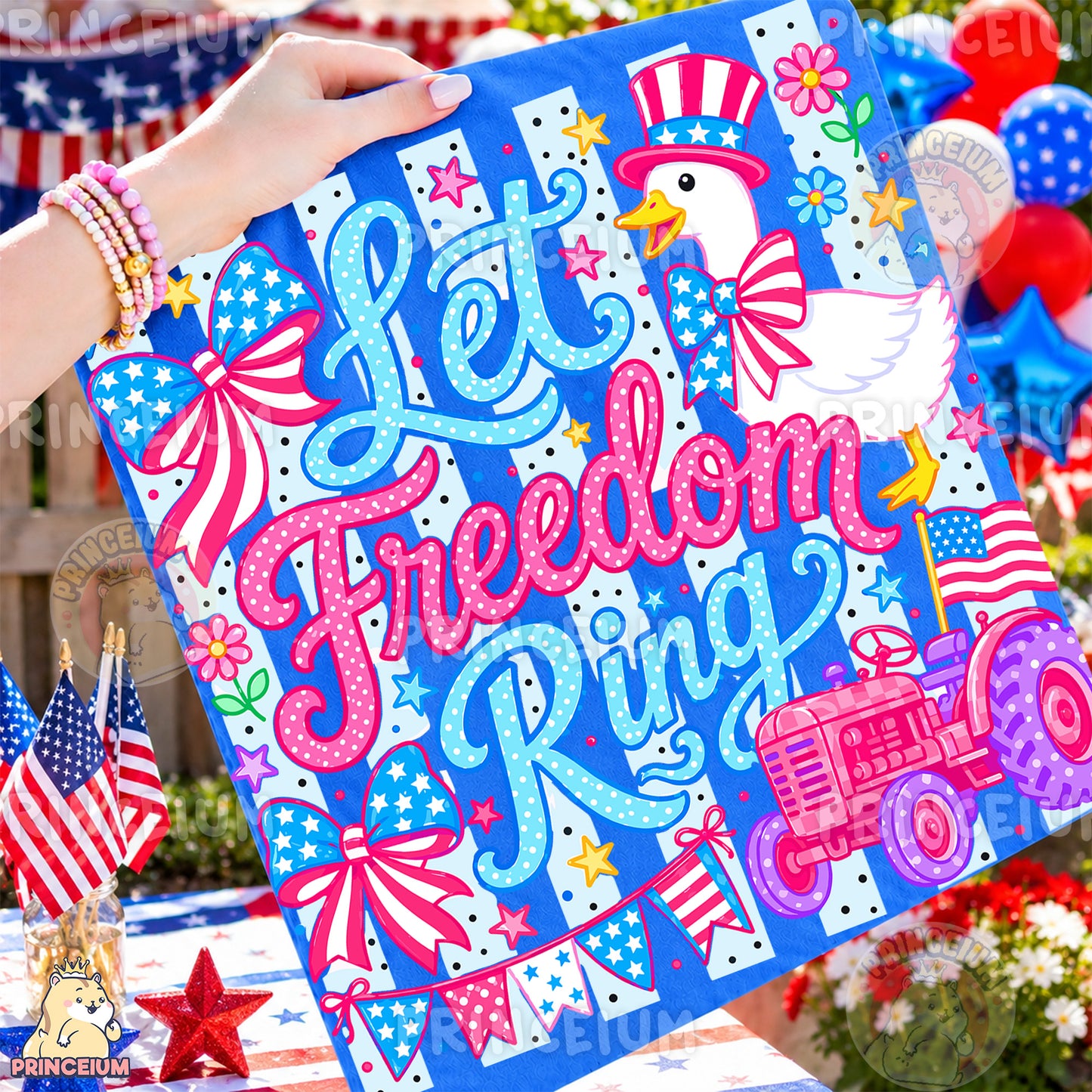 Let Freedom Ring PNG, Patriotic Goose Shirt Design, 4th of July Sublimation Graphic
