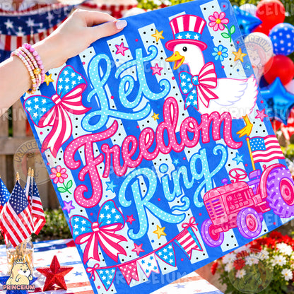 Let Freedom Ring PNG, Patriotic Goose Shirt Design, 4th of July Sublimation Graphic