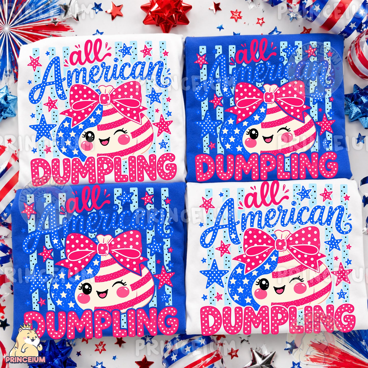 All American Dumpling Sublimation Design PNG Patriotic 4th of July Digital Download NEW26