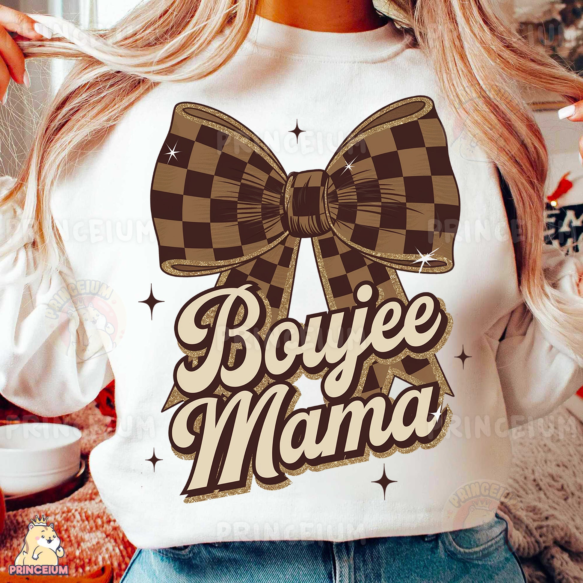 a close up of a person wearing a shirt with a bow