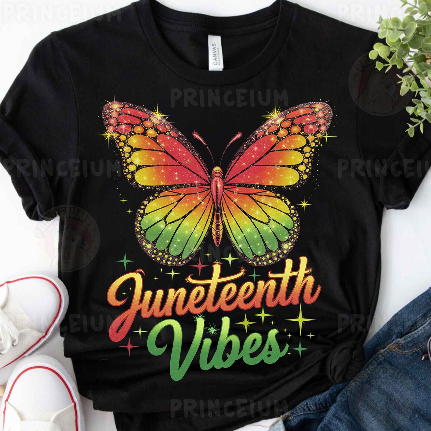a t - shirt with the words juneteeth vibes on it