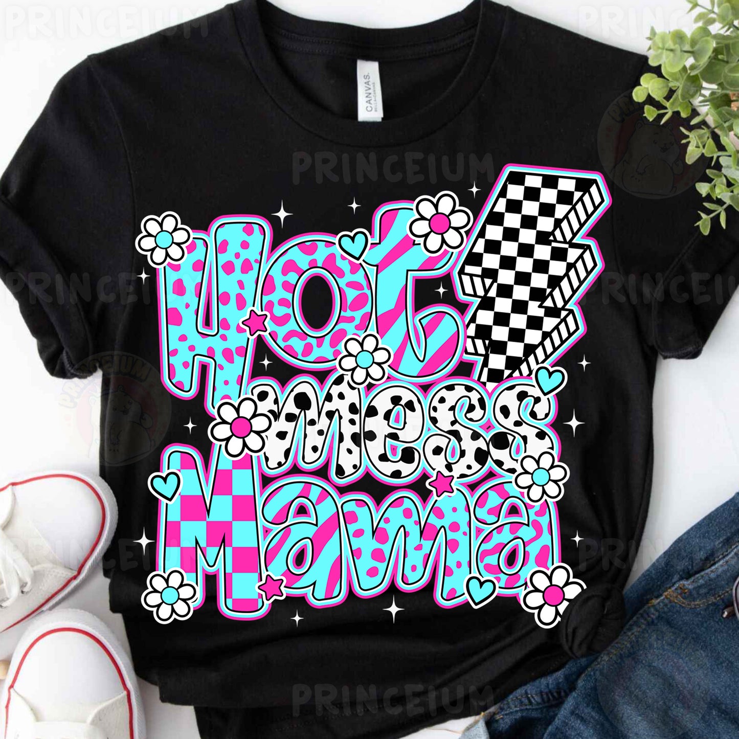 a t - shirt with the words hot mama on it