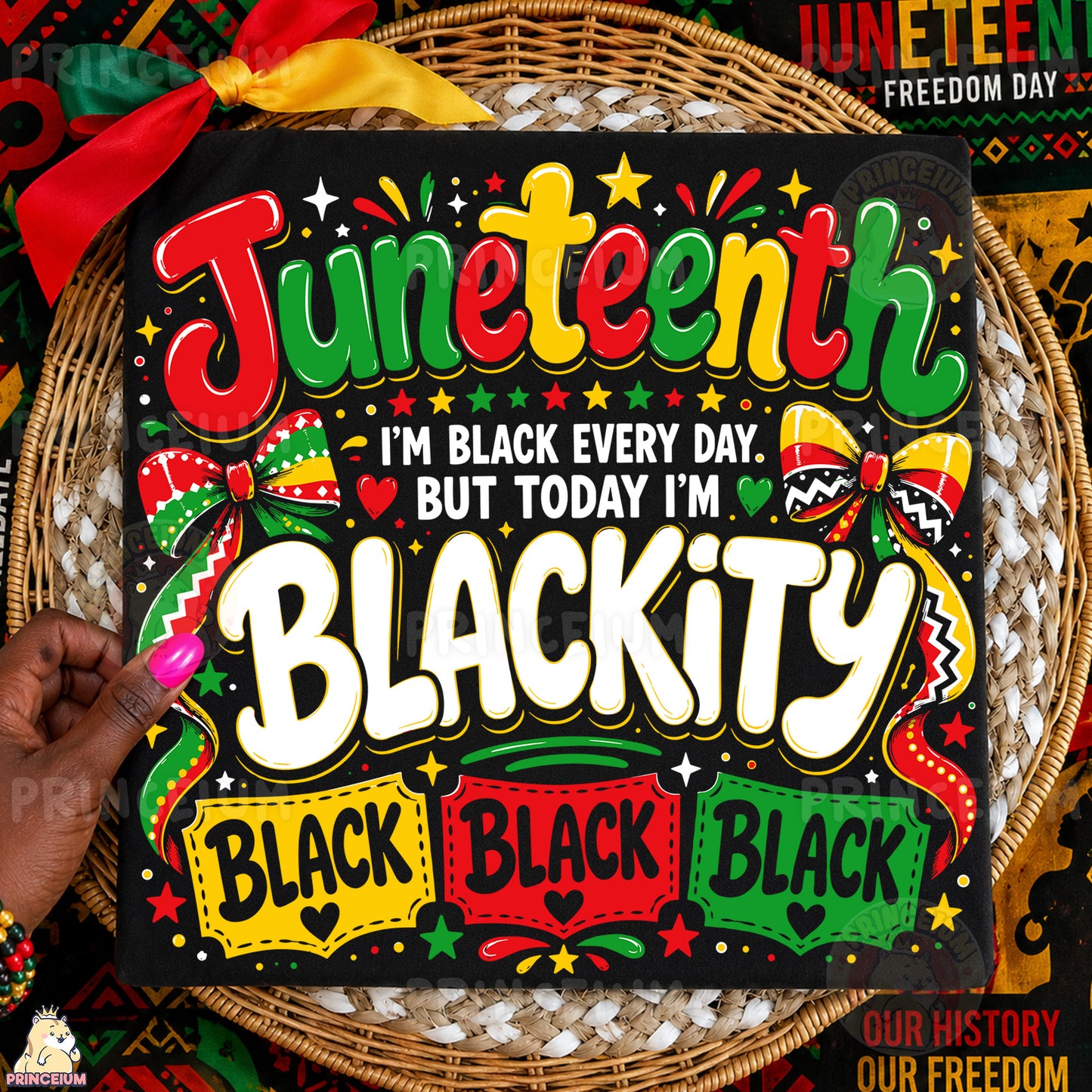 Juneteenth I'm Blackity Sublimation Design PNG Black Every Day Freedom Day Digital Download