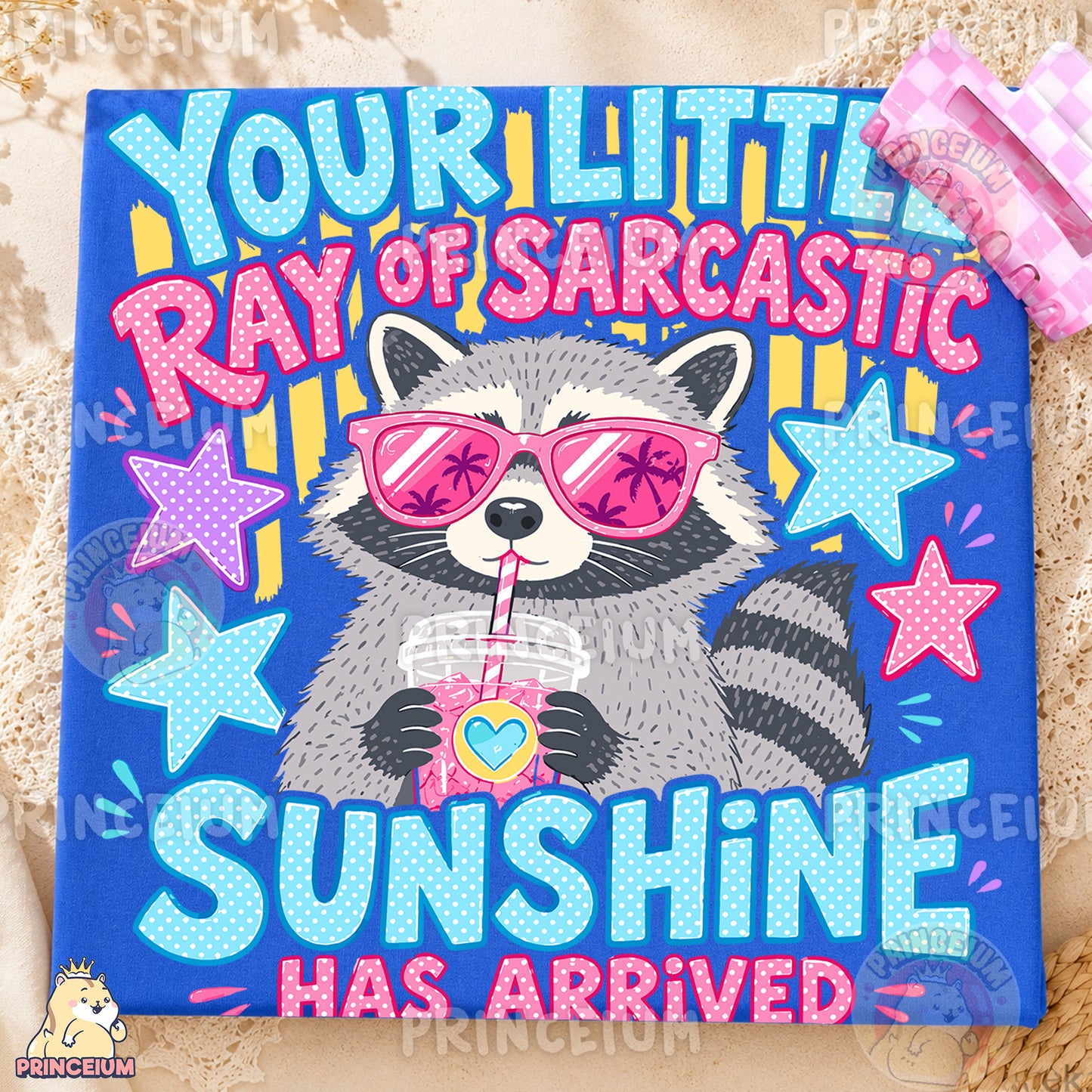 Your Little Ray of Sarcastic Sunshine Sublimation Design PNG Raccoon Digital Download NEW26