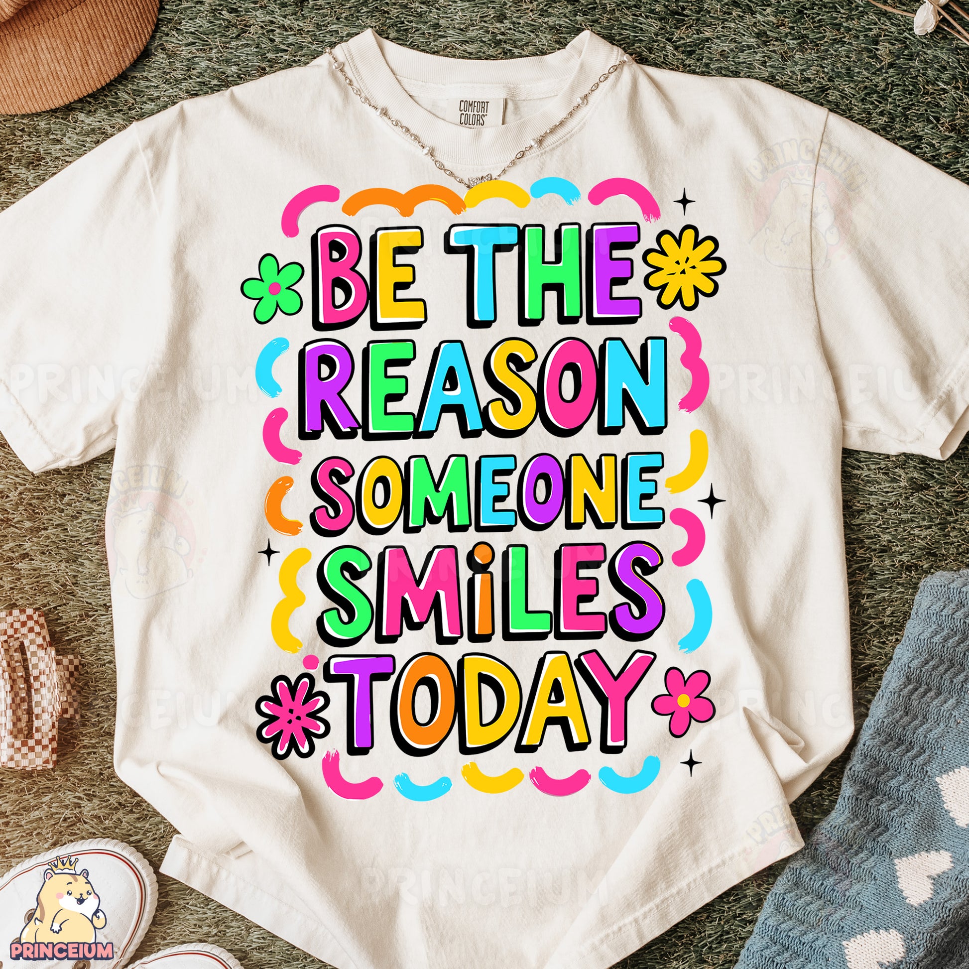 a t - shirt that says be the reason someone smiles today