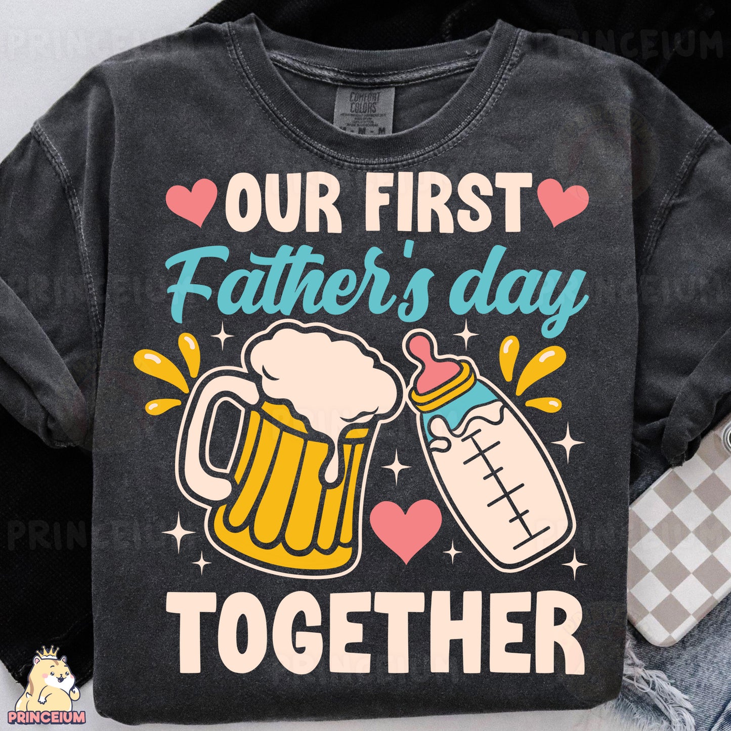 a t - shirt that says our first father's day together