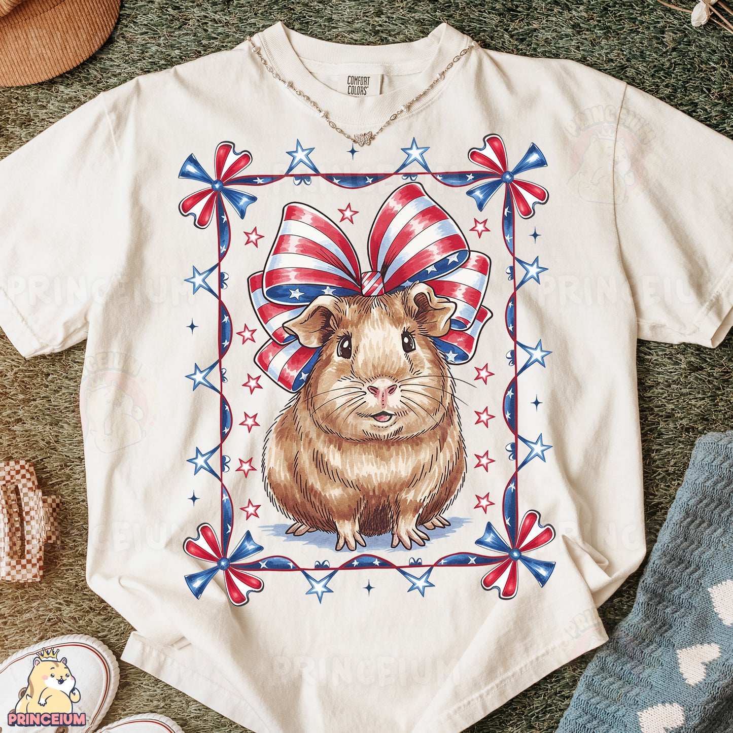 a t - shirt with a picture of a hamster on it