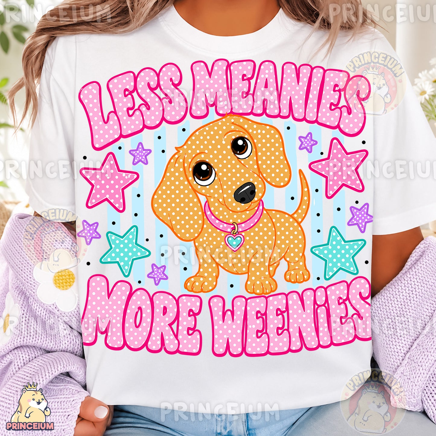 Less Meanies More Weenies Sublimation Design PNG Dachshund Digital Download NEW26