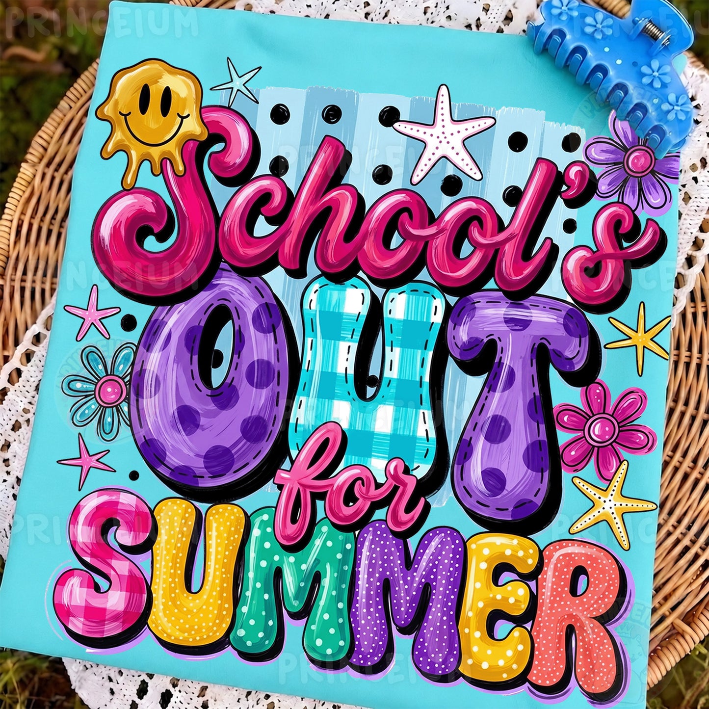 School’s Out For Summer PNG, Summer Vacation Shirt Design, Retro Teacher Sublimation