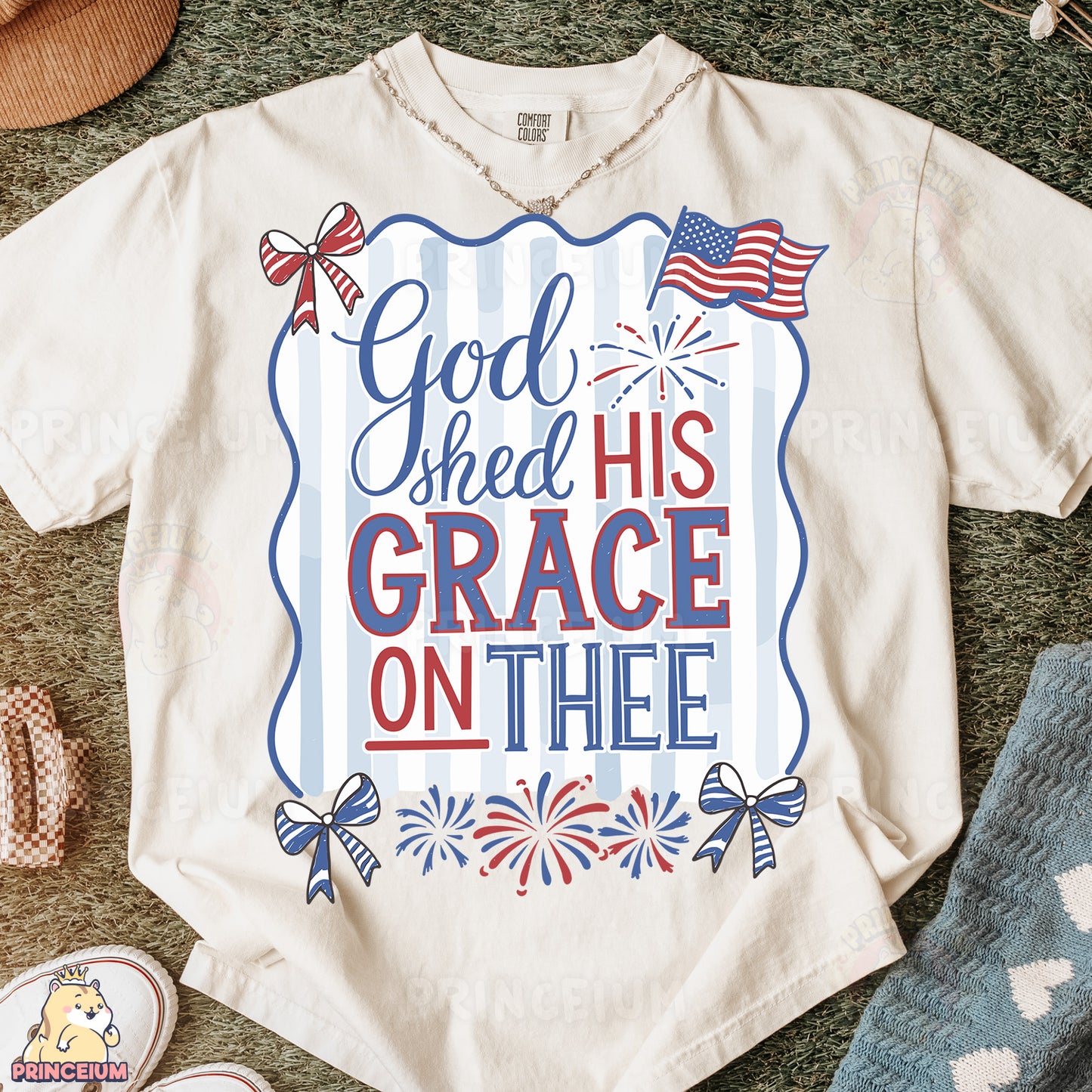 a t - shirt that says god sheet his grace on thee