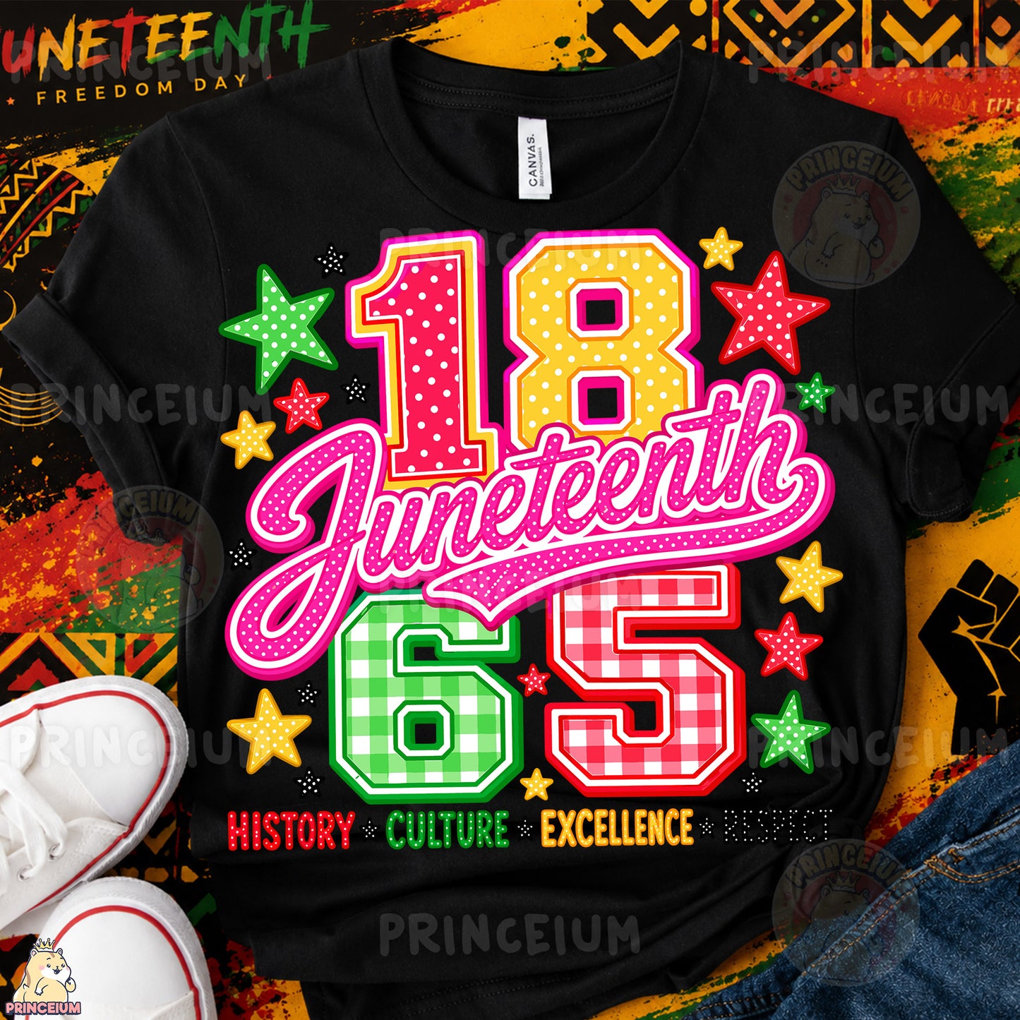 1865 Juneteenth History Culture Excellence Respect Sublimation Design PNG Freedom Day Digital Download NEW26