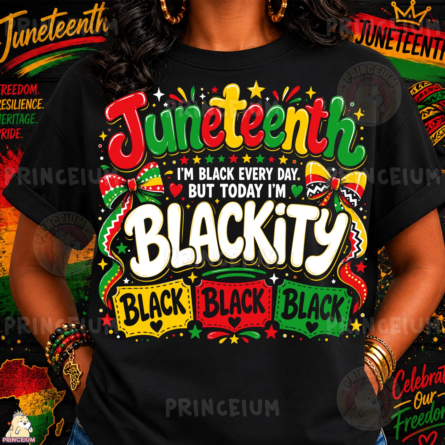 Juneteenth I'm Blackity Sublimation Design PNG Black Every Day Freedom Day Digital Download