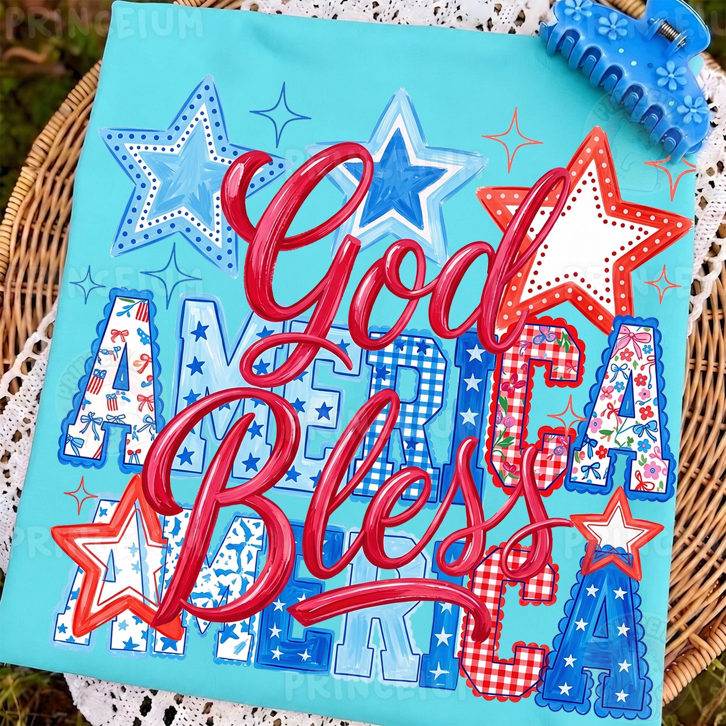 God Bless America PNG, Patriotic Fourth of July Shirt Design, Retro USA Sublimation Graphic