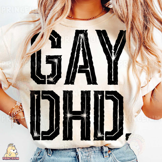 a woman wearing a yag chic t - shirt