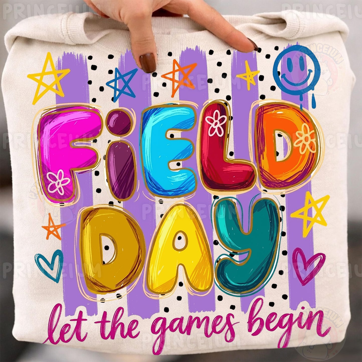 Field Day Let The Games Begin Sublimation Design PNG | Colorful School Field Day Digital Download