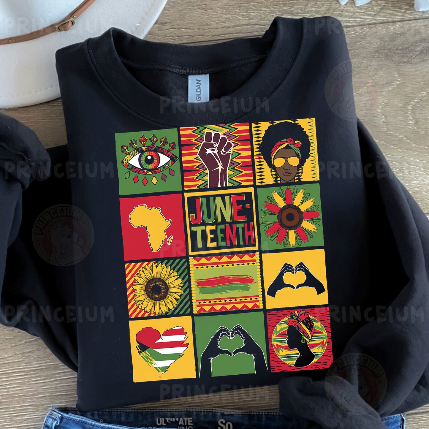 a t - shirt with a picture of different people on it