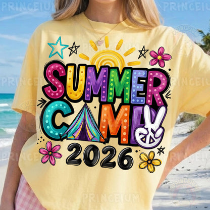 Summer Camp 2026 Sublimation Design PNG  Colorful Retro Summer Camp Digital Download