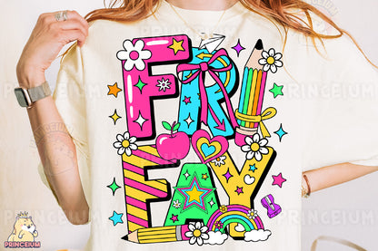 a woman wearing a t - shirt with the word happy on it