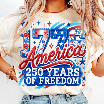 1776 America PNG, Patriotic 4th of July Shirt Design, USA Freedom Graphic, Retro America Sublimation
