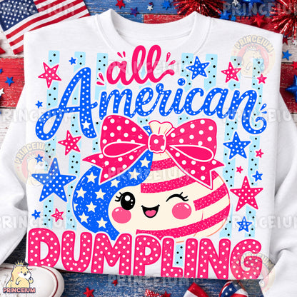 All American Dumpling Sublimation Design PNG Patriotic 4th of July Digital Download NEW26