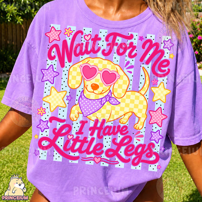 Wait For Me I Have Little Legs Sublimation Design PNG | Cute Dachshund Dog Digital Download