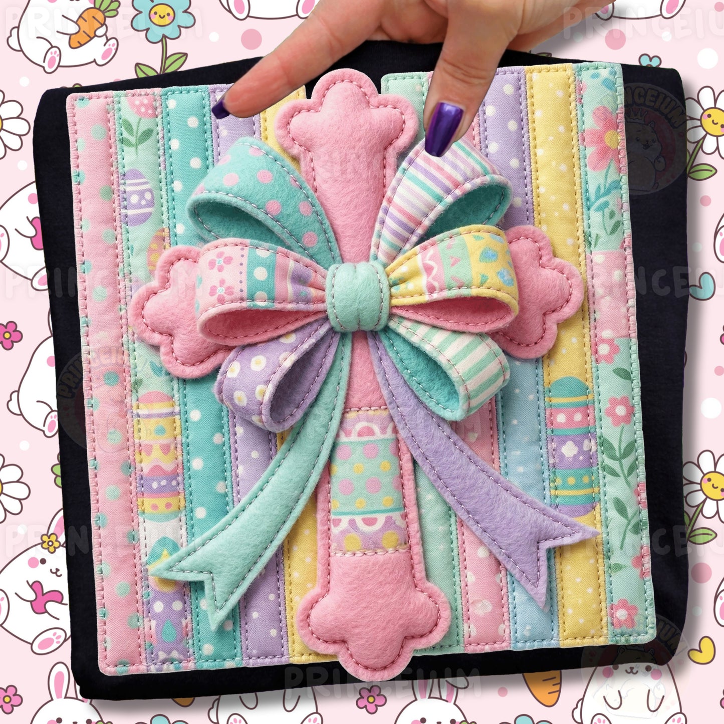Easter Patchwork Mega Bundle PNG, Bunny Quotes, Spring Faith, Funny Easter Sayings, Cute Pastel Clipart Set