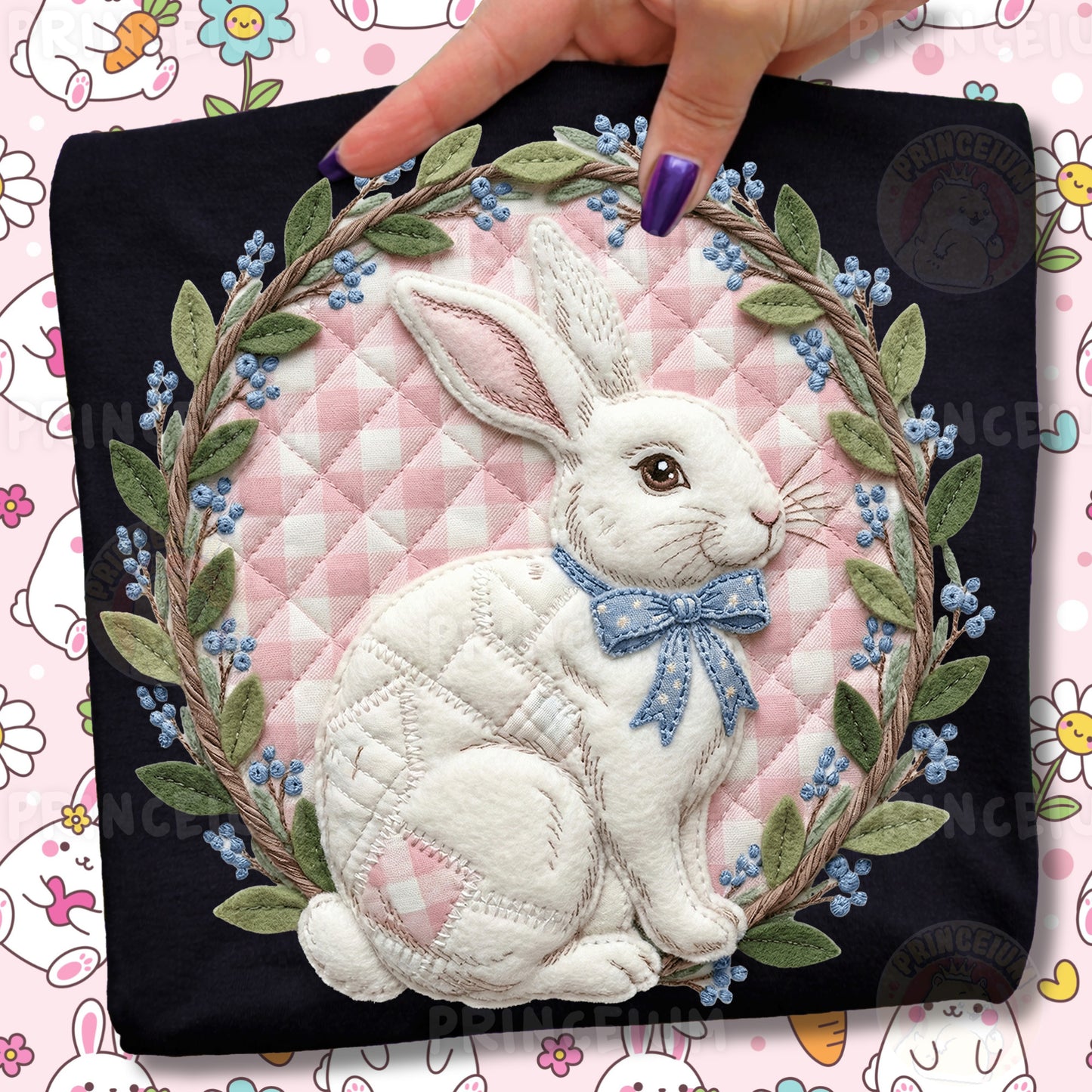 Easter Patchwork Bundle PNG, Bunny Teacher Quotes, Spring Farm Easter Designs, Cute Pastel Clipart Set