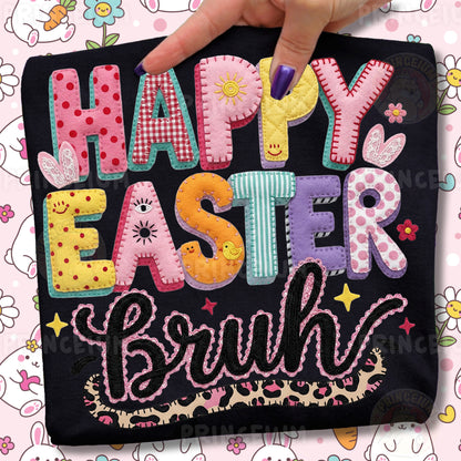 Easter Patchwork Mega Bundle PNG, Bunny Quotes, Spring Faith, Funny Easter Sayings, Cute Pastel Clipart Set