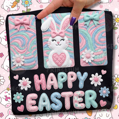 Easter Patchwork Mega Bundle PNG, Bunny Quotes, Spring Faith, Funny Easter Sayings, Cute Pastel Clipart Set
