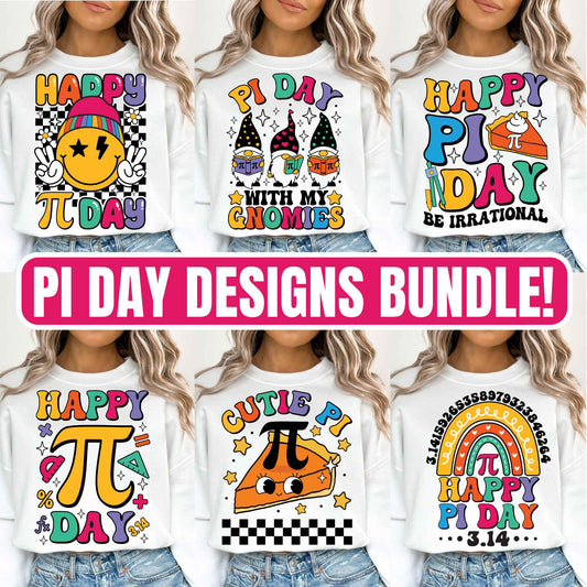 6+ Designs Happy Pi Day PNG Bundle, Pi Day, Funny Math Gift, Math Teacher Gift, Math Lover Shirt, Pi Day Gift, Digital Sublimation Design