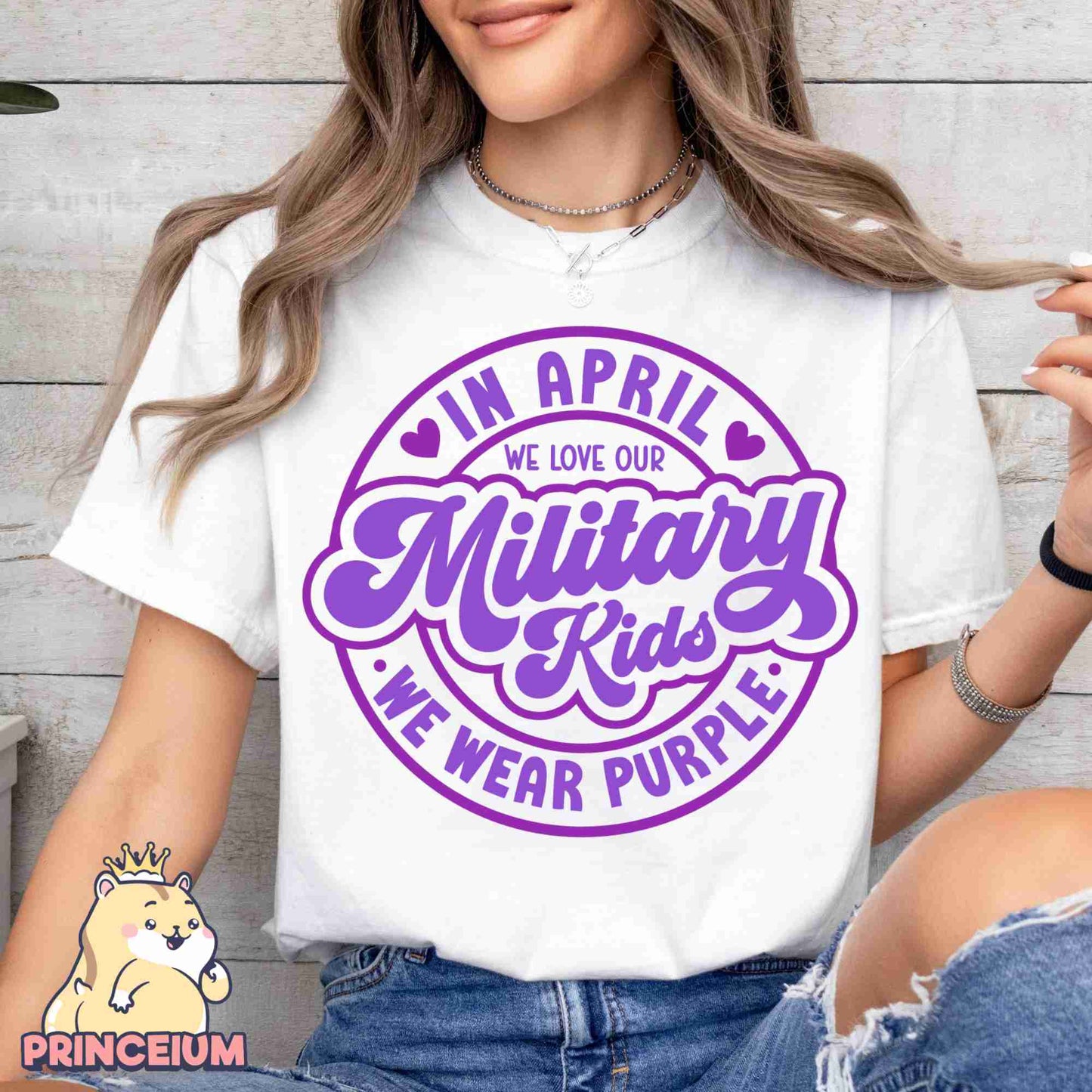 In April We Love Our. Military Kids We Wear Purple Png, Month of the Miliary Child Png, Military Kids, Military Child Awareness