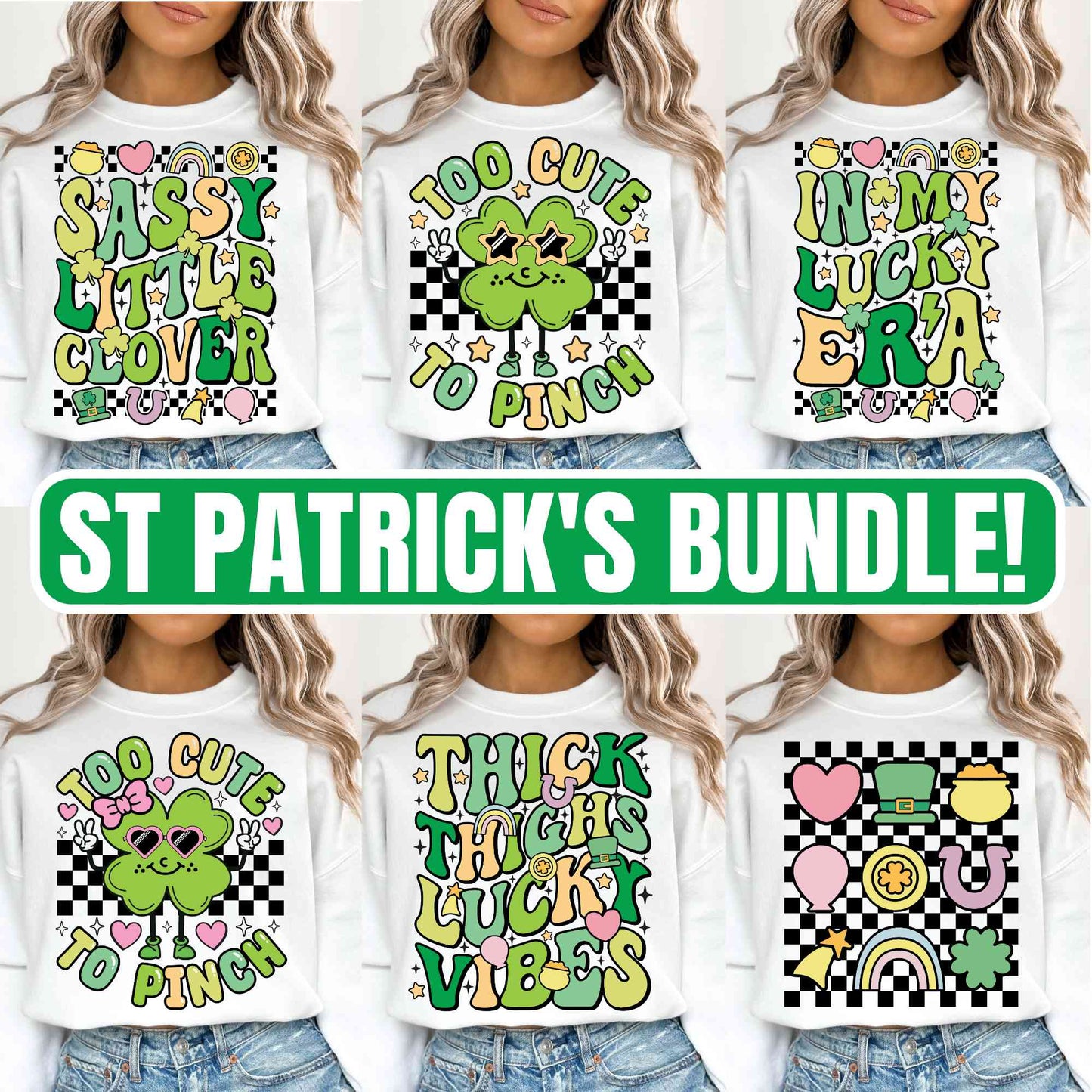 St Patrick Day Bundle Png, St Patrick Day Png, Shamrock Png, Clover St Patrick Day, Lucky Png, Lucky Charms Digital Download Files
