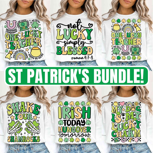 St Patrick Day Bundle Png, St Patrick Day Png, Shamrock Png, Clover St Patrick Day, Lucky Png, Lucky Charms Digital Download Files