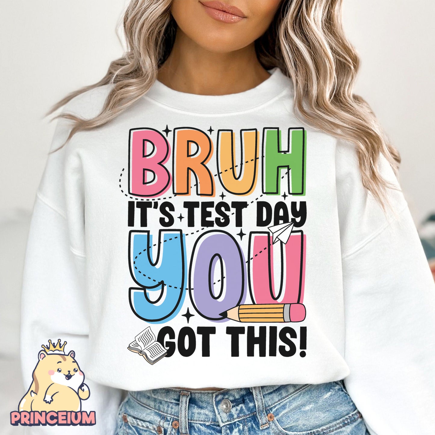 Bruh It’s Test Day You Got This! Png, Rock The Test Png, Teacher Quotes, Groovy Test Day