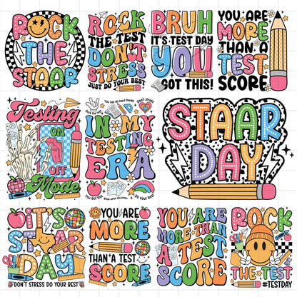 Staar Day, It’s Staar Day, Don’t Stress Do Your Best Bundle Png, You are more than Test, Rock The Test Png