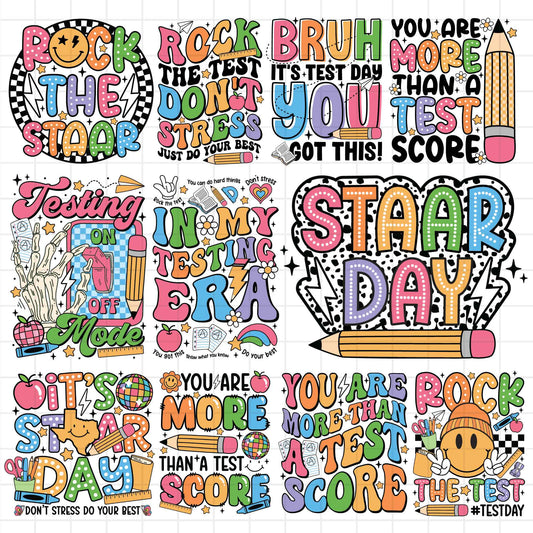 Staar Day, It’s Staar Day, Don’t Stress Do Your Best Bundle Png, You are more than Test, Rock The Test Png