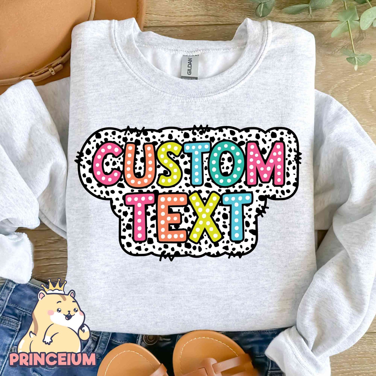 Custom Text Bright Doodle Dalmatian Dots Png, Mama Mini PNg, Dalmatian Dots, Mother Day, Lightning Bolt PNG, Sublimation Design Download