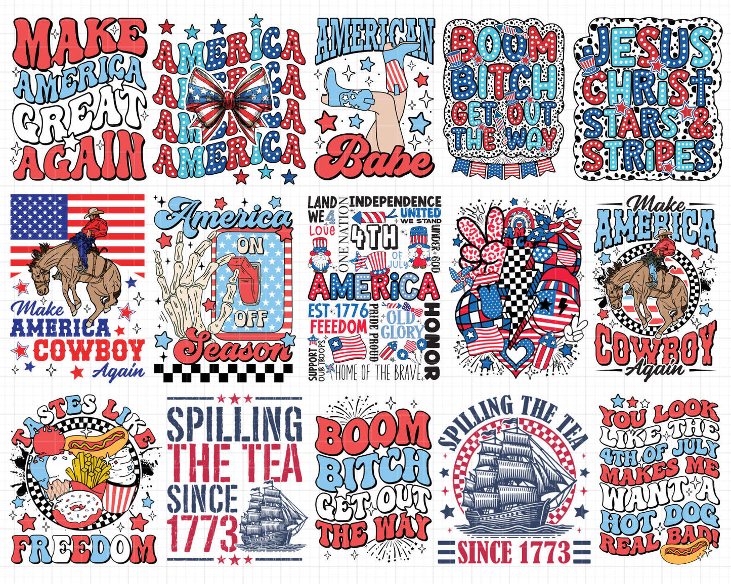 4th of July Bundle, 4th of July Png, Patriotic Png, Fourth of July, Freedom Png, USA Png, Sublimation Bundle Designs Digital Download