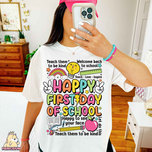 Happy First Day of School, Back to School T-Shirt Unisex