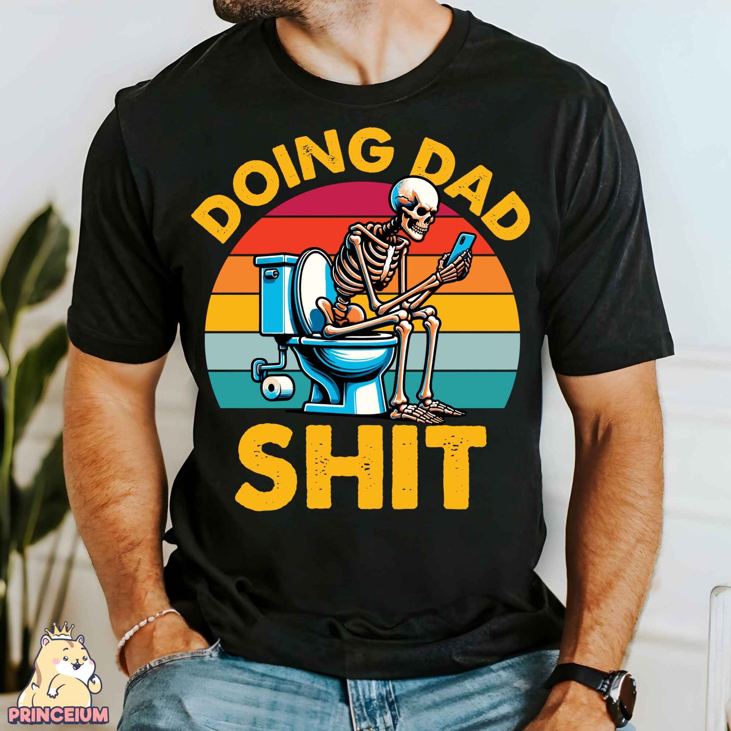 Doing Dad Shit Png, Trendy Father Day T-Shirt, Skeleton Toilet, Trendy Father’s Day T-Shirt Retro Png Design for men, Sublimation Designs