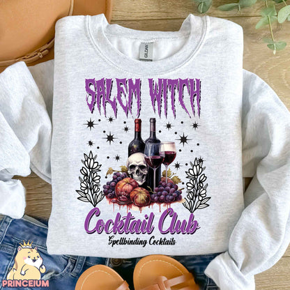 Salem Witch Cocktail Club Png, Retro Halloween Png, Spooky Season, Halloween Pumpkin Png, Fall Png, Sublimation Designs Digital Downloads
