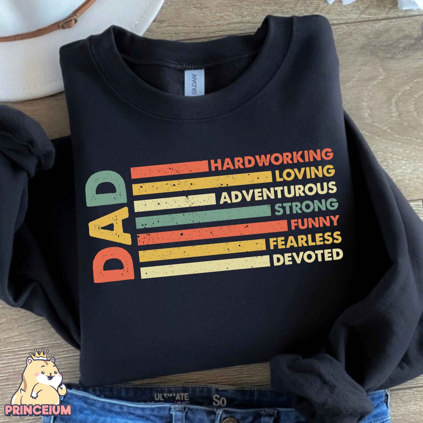 Dad Adjectives Png, Best Dad Ever Png, Father Day Png, Dad Hardworking Loving Adventurous Strong Funny Fearless Devoted Sublimation Designs