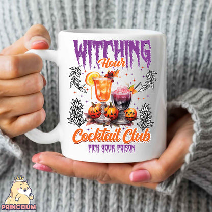 Witching Hour Cocktail Club Png, Retro Halloween Png, Spooky Season, Halloween Shirt Png, Sublimation Designs Digital Downloads