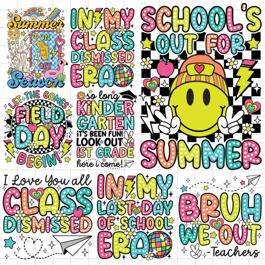 In My Last Day Of School Era Bundle Png, Last Day of School Png, School’s Out For Summer Png, Teacher Summer On, End of the Year Sublimation